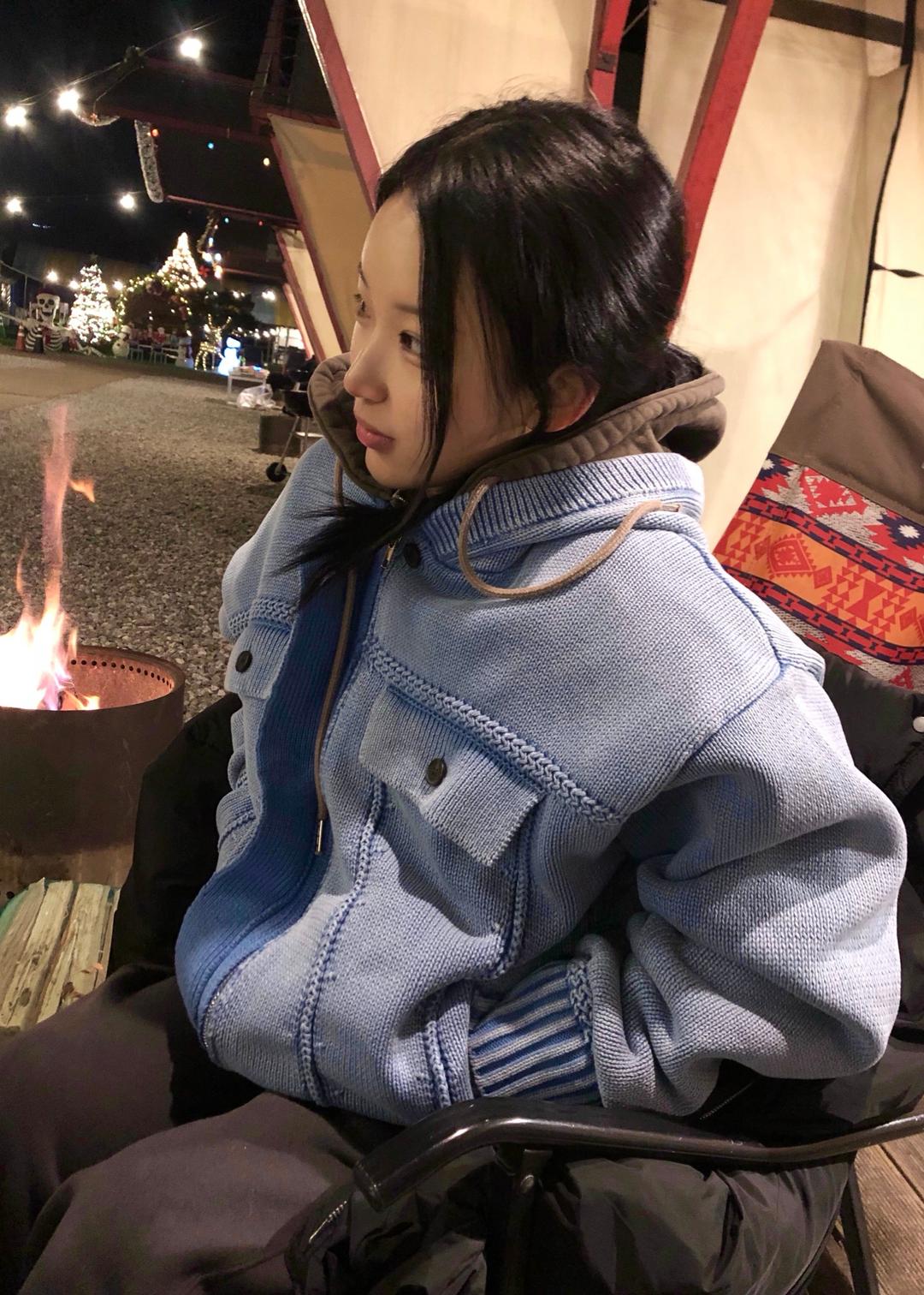 PIGMENT KNIT HOOD ZIP-UP (UNISEX)