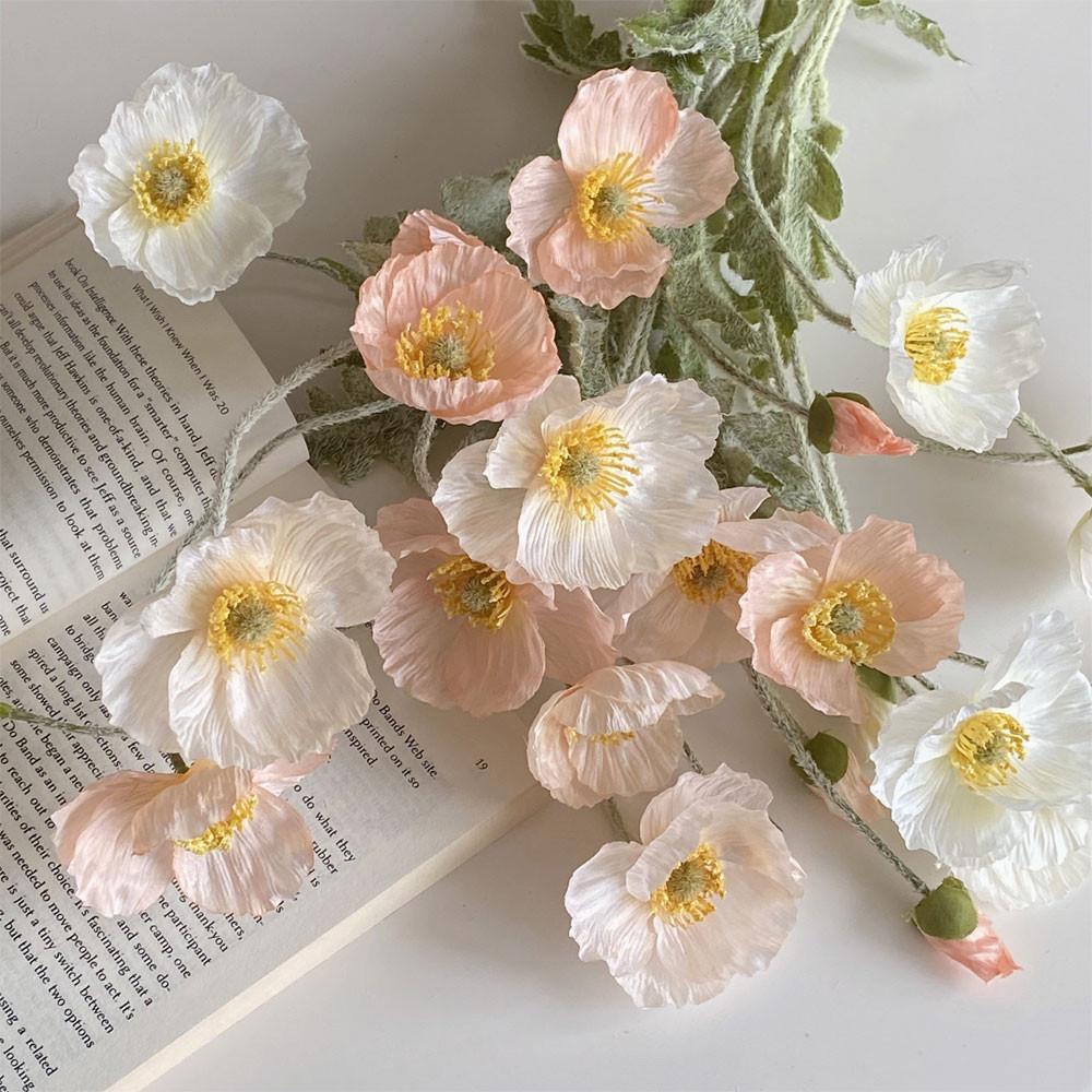 양귀비 조화 부케 인테리어 꽃다발 장식 실크플라워