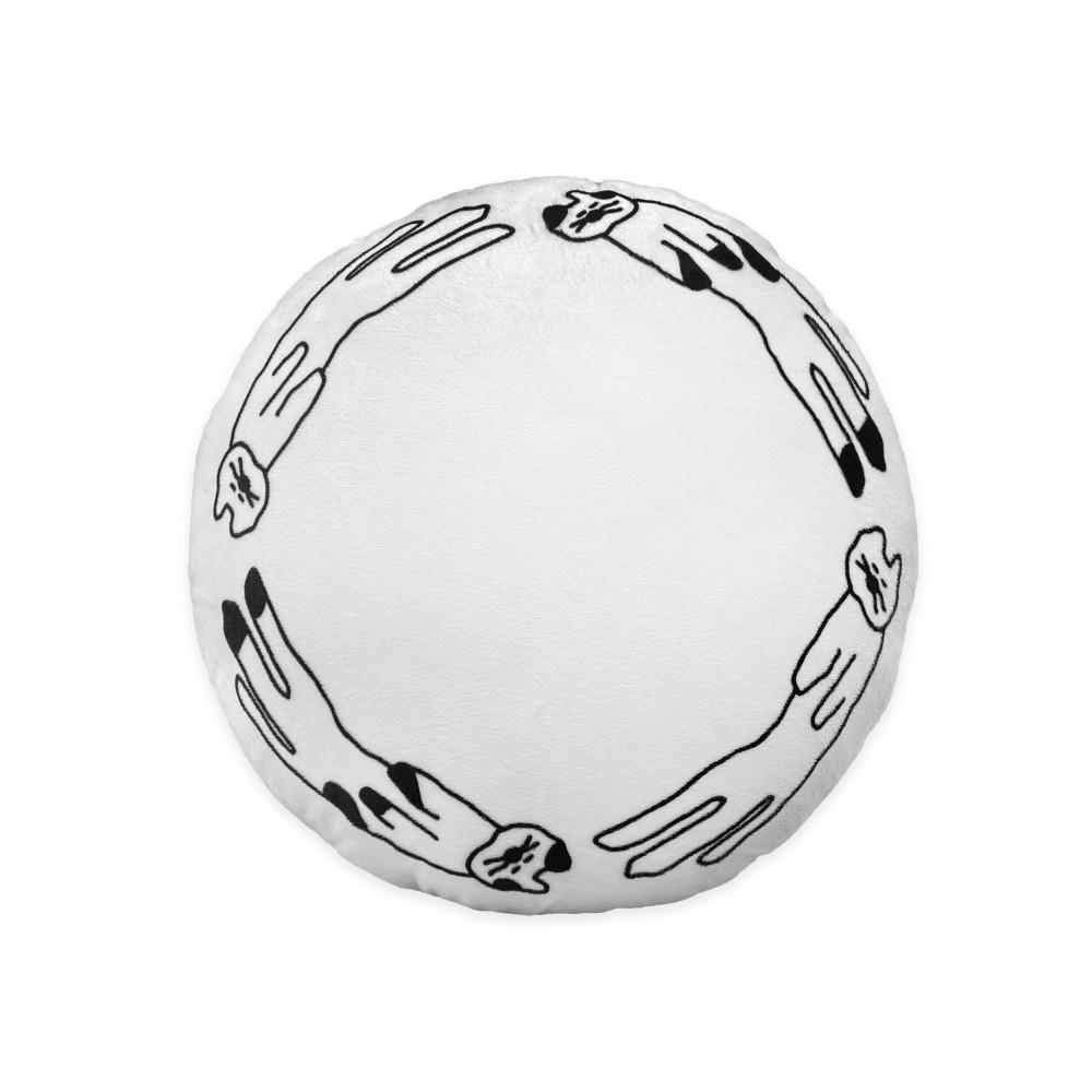 흐느적 매옹이 원형 쿠션