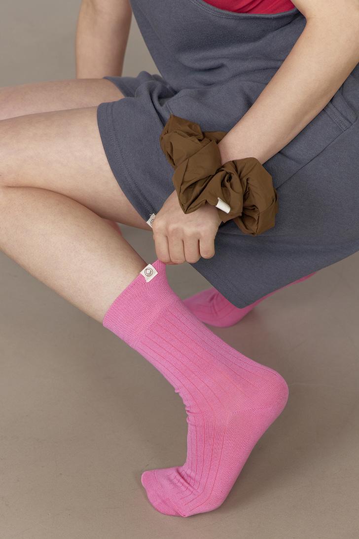 Dhyani rib socks (Berry Rose)