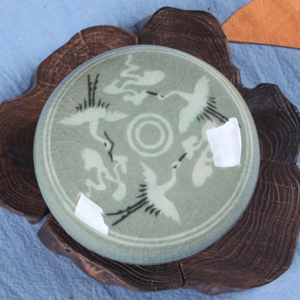 상감 청자 운학문 향합 (중) 1-7