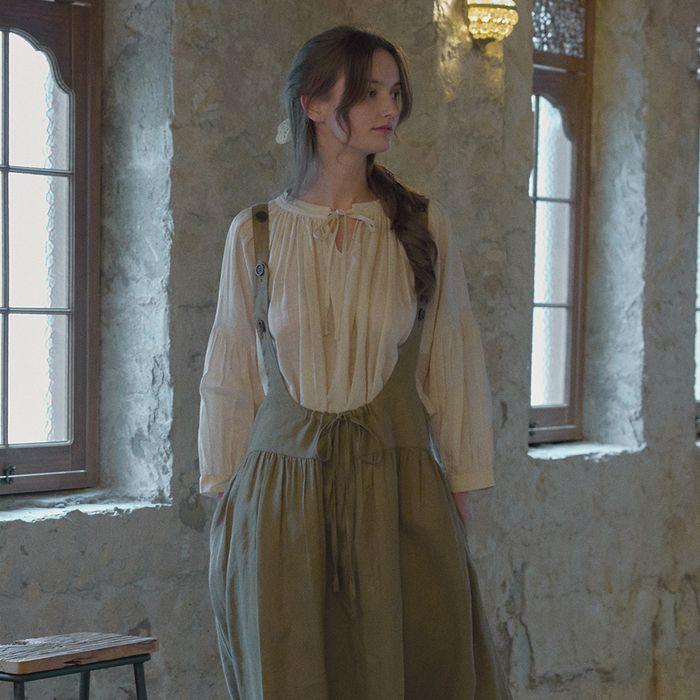 French classic linen blouse