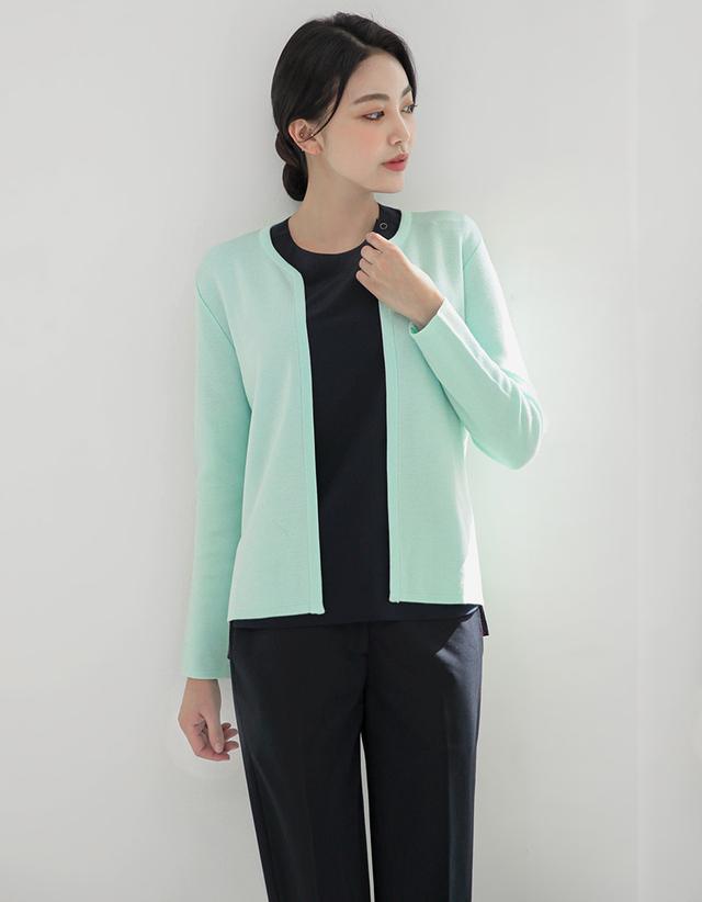 [WOMEN] 니티드 가디건 민트