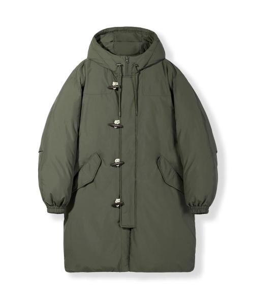 롱 더플 패딩_카키