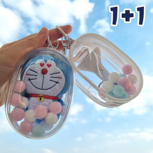 일리마 다용도 인형 투명 PVC파우치 2EA, 화이트 1+1