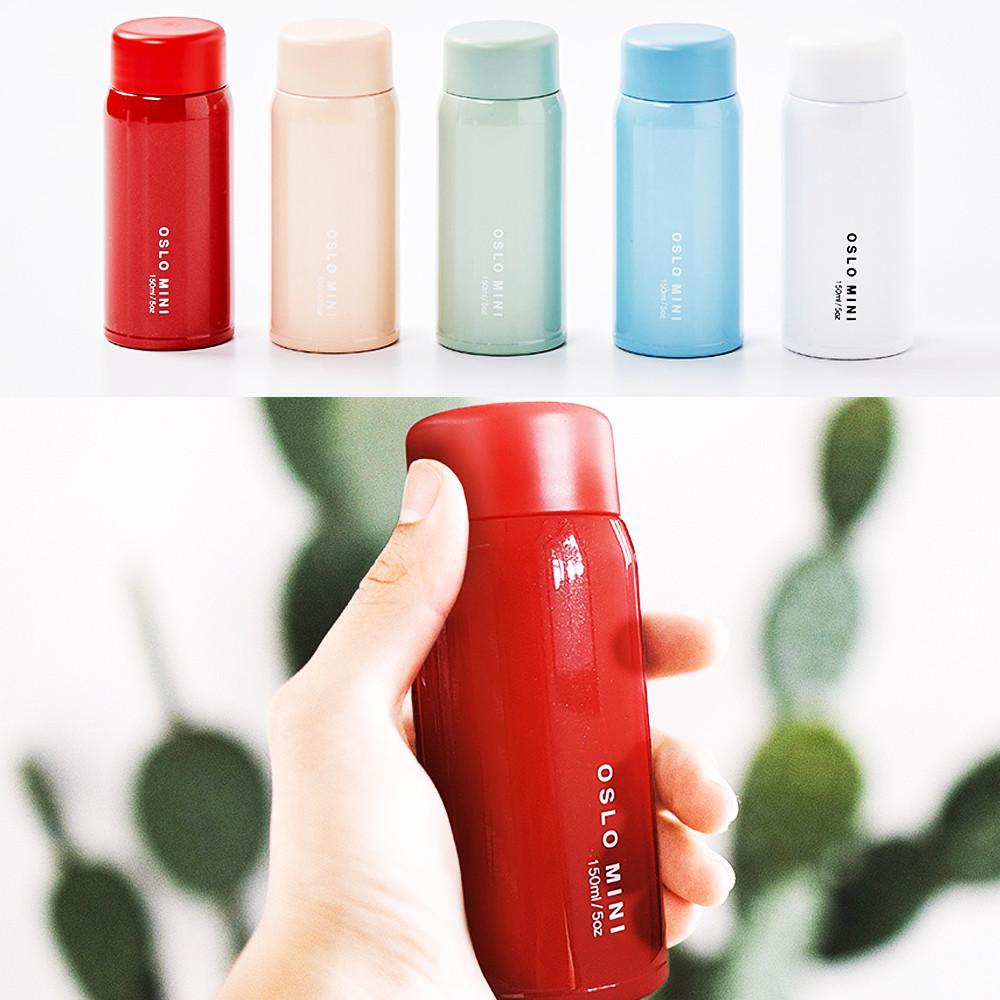 오슬로 미니 어린이 물병 120 스텐 유아 원터치 물통 어린이집 초등학생 텀블러 보틀