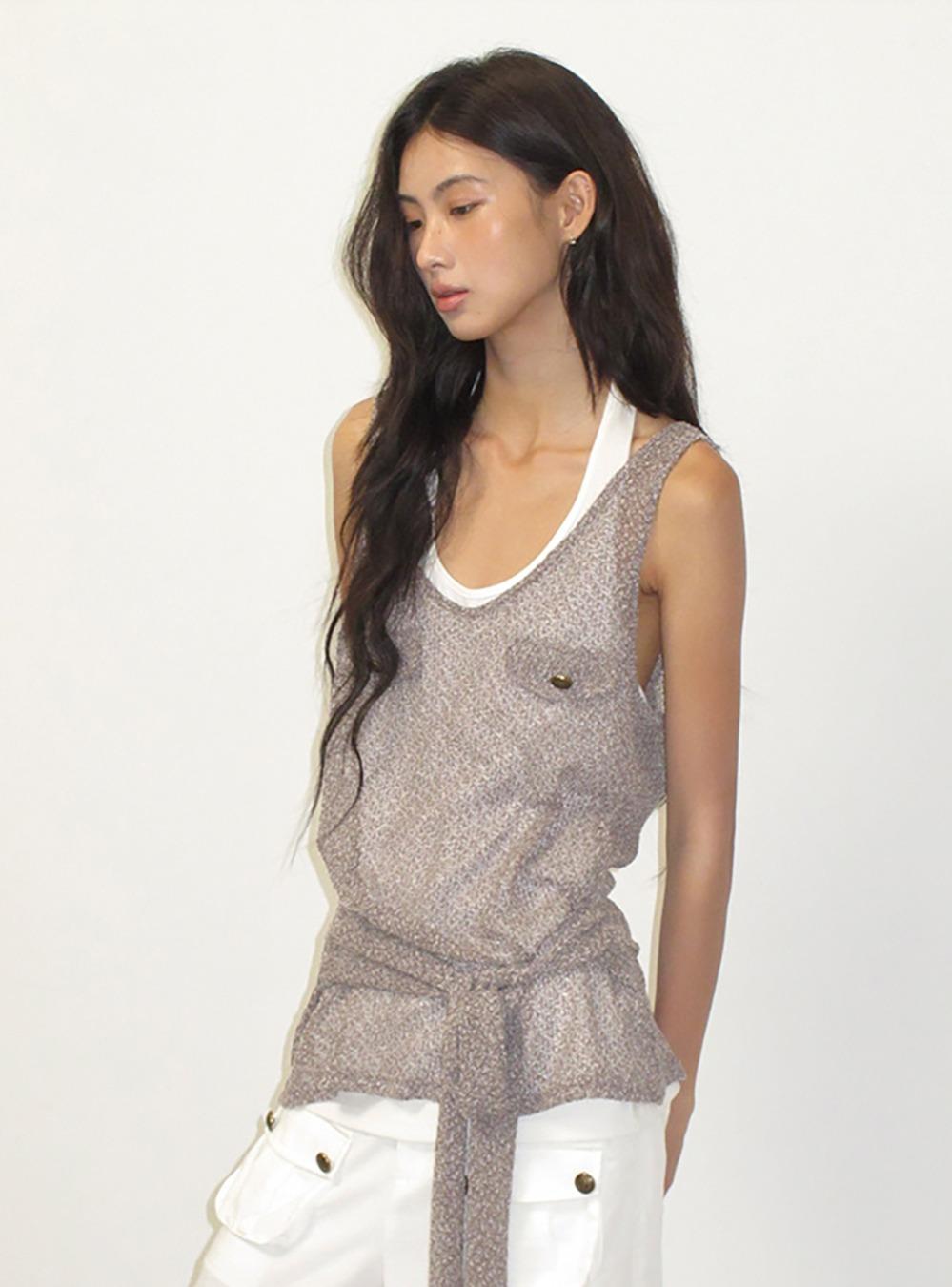 Ribbon Pocket Duo Top