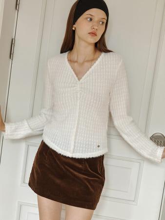 이런 상품 어때요? [온라인 단독] 여성 가슴 셔링 단추 티셔츠_IVORY