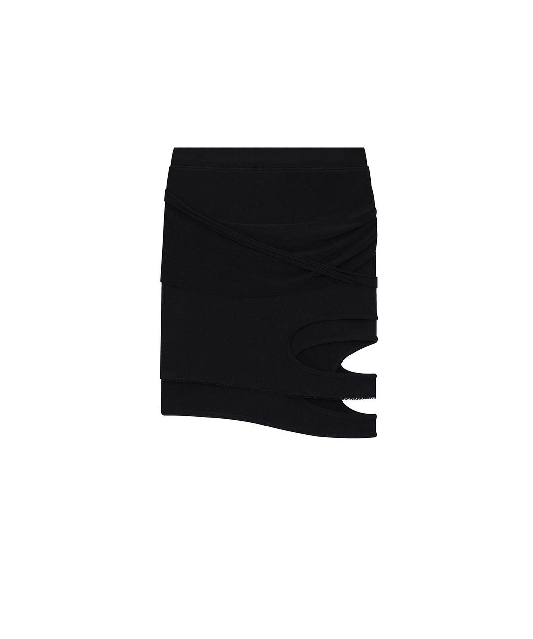 Peek-a-boo Strap Skirt Black