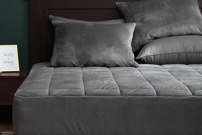 따뜻한 플러피 극세사 누빔매트리스커버 SS/Q 3color