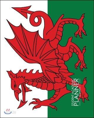 12 Month Student Academic Planner: Welsh/Cymru Dragon 12-Month Study Calendar Helps Elementary, High School and College Students Prioritize and Manage - 예스24