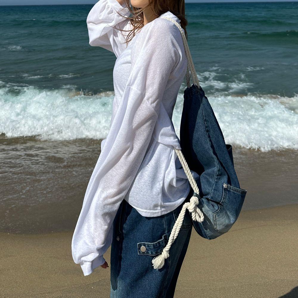 원더유라이크 데님 커스텀 빈티지 짐색 백팩