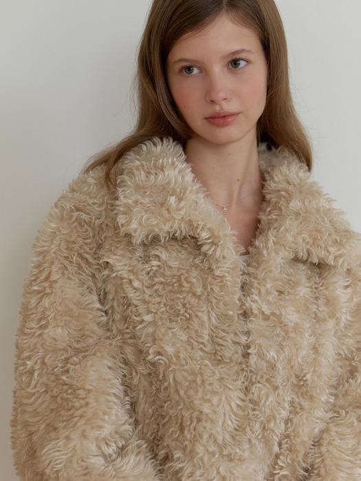 Popo fur jacket (beige)