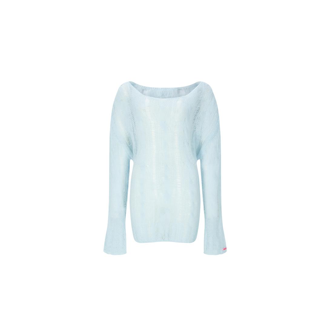 cotton candy knit babi blue