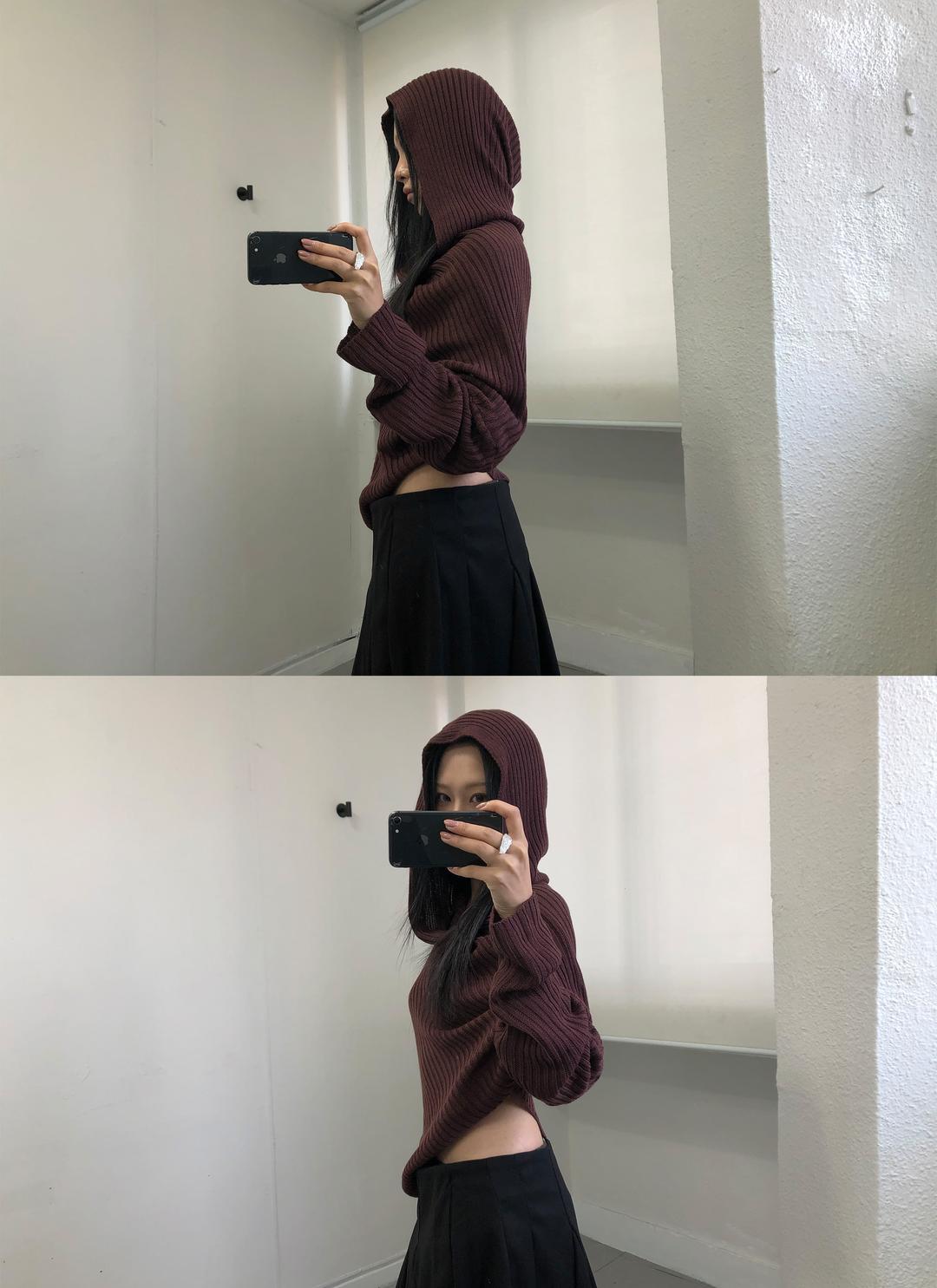 Shawl hood knit (6C)