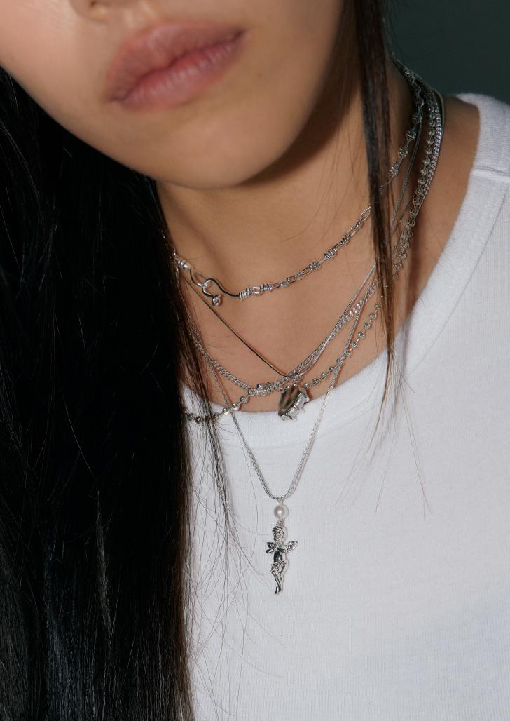 big pearl cupid necklace