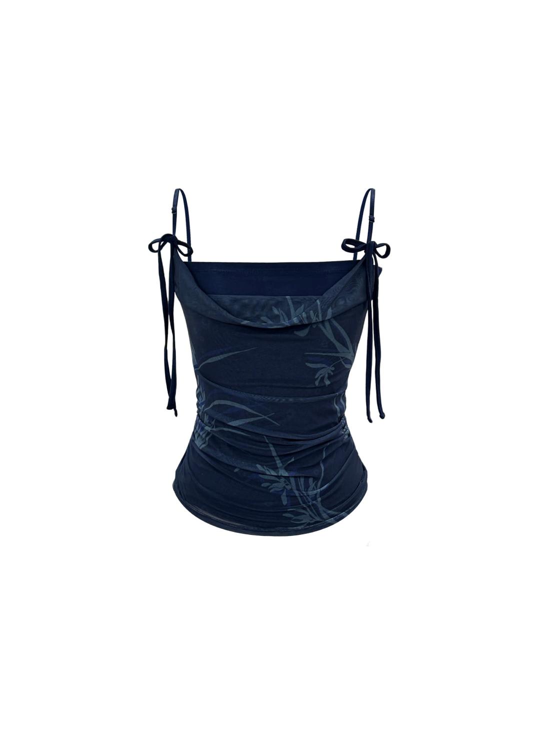 Cowl mesh top(Navy)
