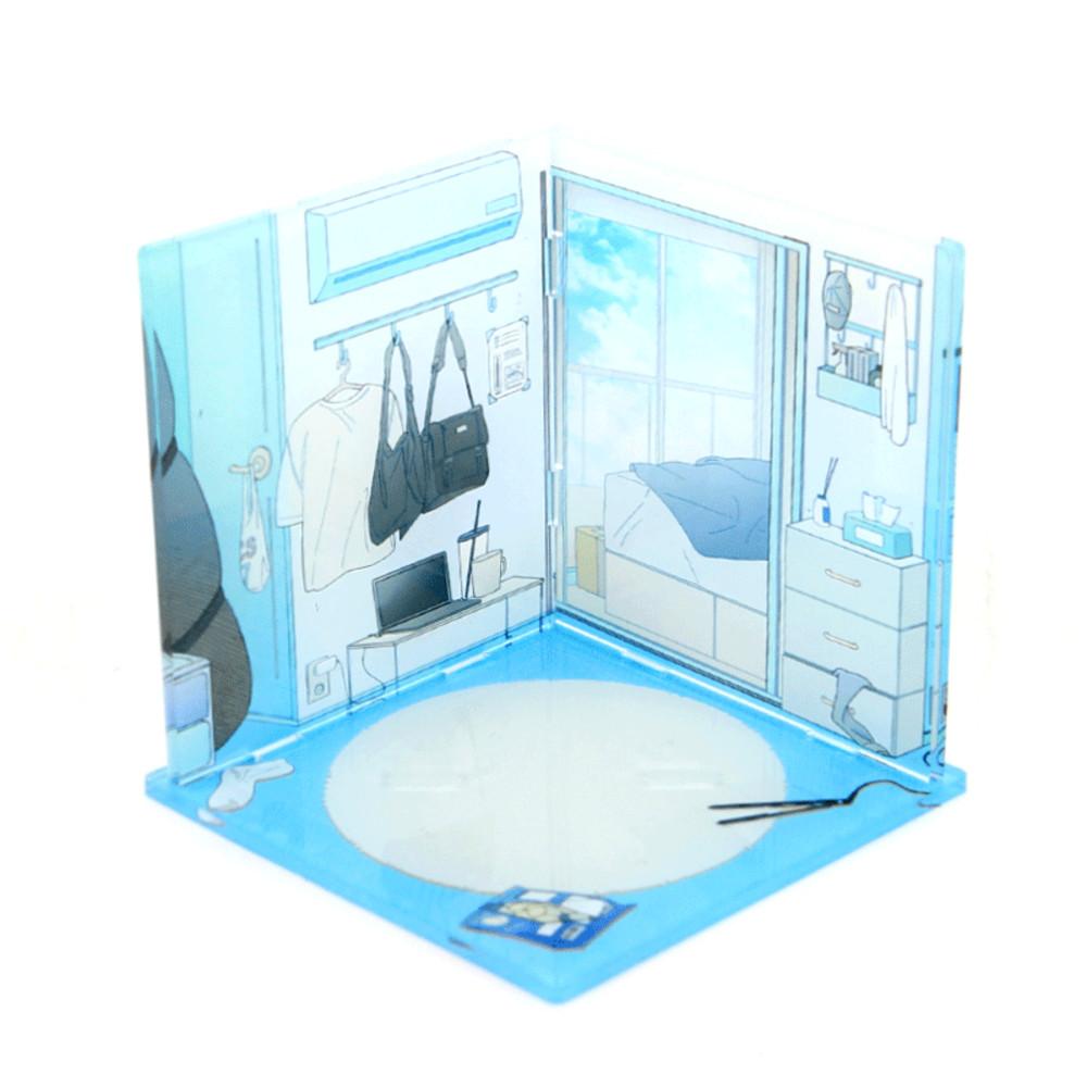 웹툰샵 [웹툰샵 배경 디오라마] 원룸 2종 / 아크릴굿즈 / 디오라마 배경스탠드 / 웹툰굿즈