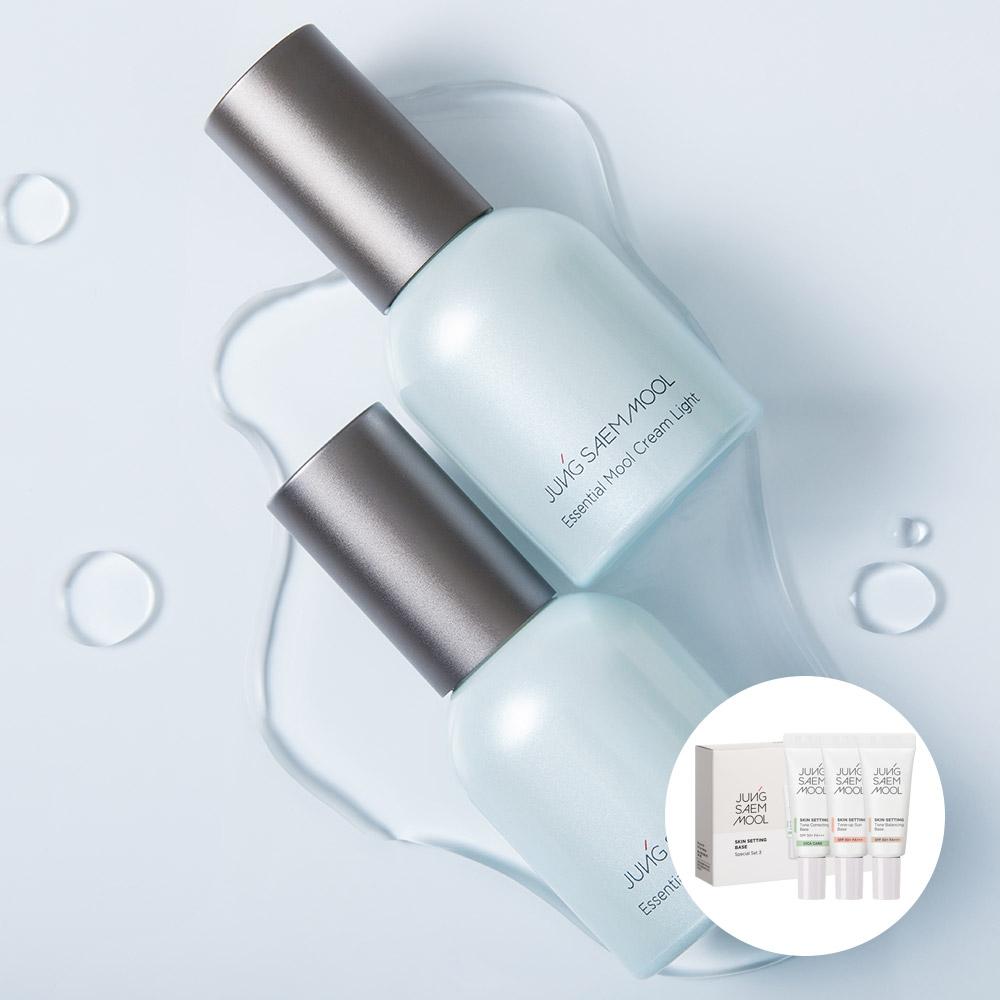 정샘물 에센셜 물 크림 라이트 30ml [증정: 베이스 미니 키트]