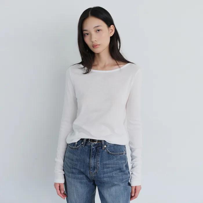 [3차 리오더] Slim boatneck t-shirt_4colors