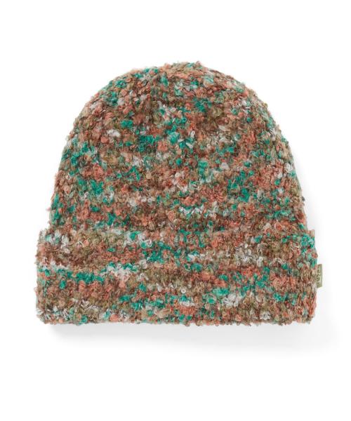 Multicolor Boucle Beanie Natural