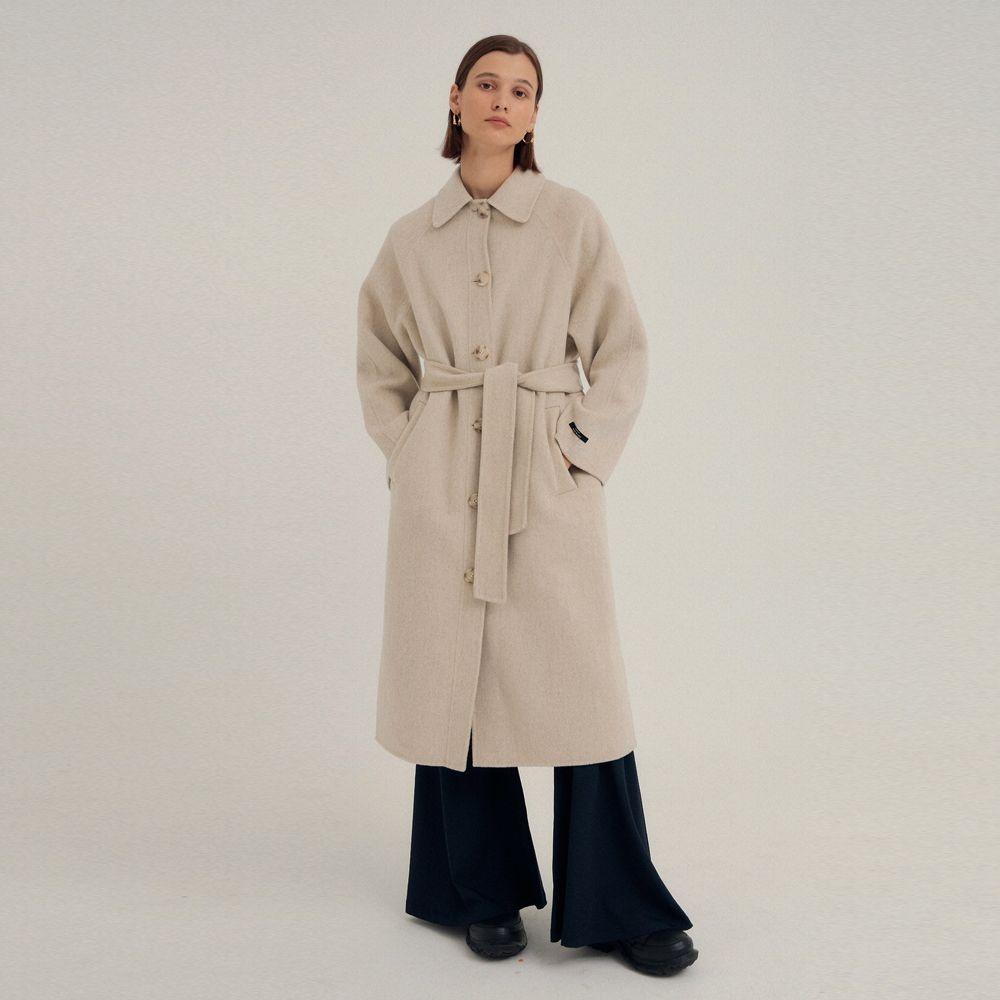 라이트베이지 래글런 핸드메이트 울 코트 / LIGHT BEIGE RAGLAN HANDMADE WOOL COAT