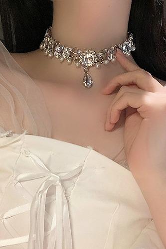 [당일배송] ♥아이돌&셀럽 협찬♥  눈부시게 화려한...!!+*+*＊º크리스탈 스톤 초커 목걸이