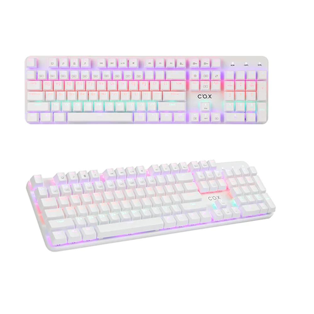 COX CK420 교체축 레인보우 LED 기계식 키보드 화이트 청축