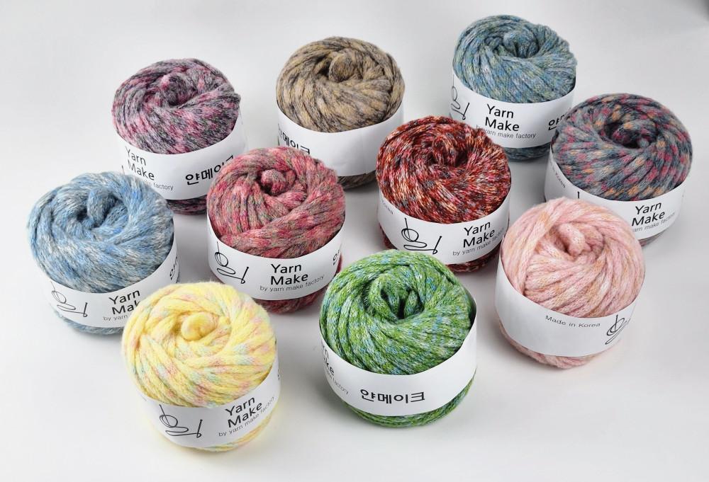 임파스토실 뜨개실 두꺼운실 겨울 굵은 가방 네트백실 그라데이션 마크라메 YARN 얀스케치