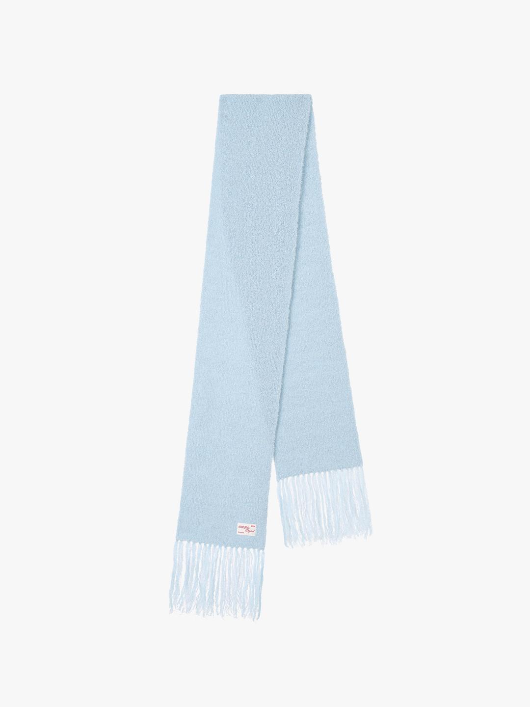 HAIRY BOUCLE MUFFLER - BLUE