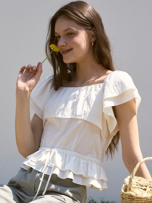 [재입고완료] Daria Ruffle Blouse (Vanilla)
