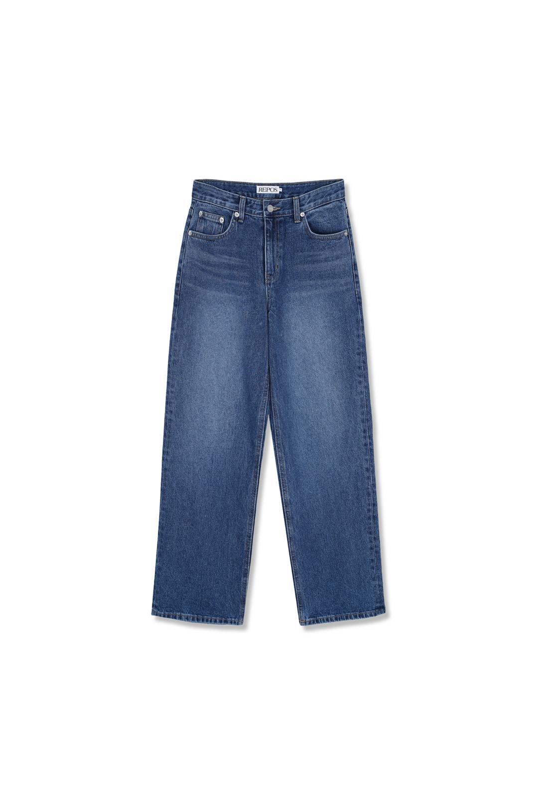 LOW RISE DENIM PANTS (MID BLUE)