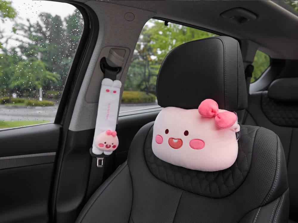 카카오프렌즈 안전벨트 커버 어피치 목쿠션 세트