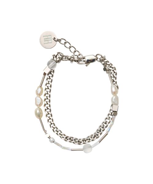 LETTO MULTI BEADS CHAIN BRACELET / VANILLA PEARL