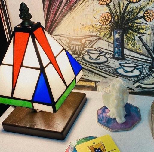 💡 RGB 사각 스테인드글라스 미니 조명