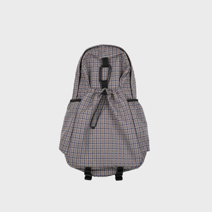 mmo backpack cotton check 3layer / cocoa