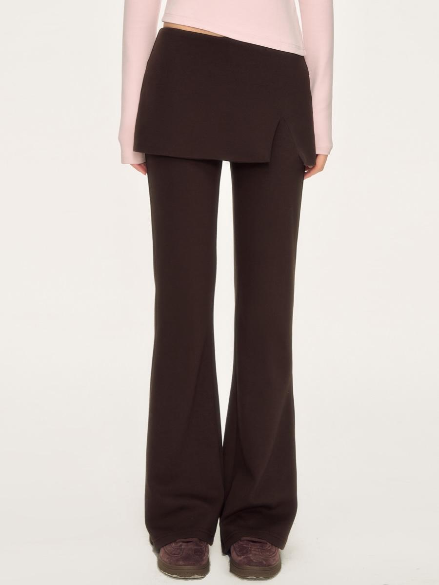 Weekendhub Mocha Slit Pantskirt