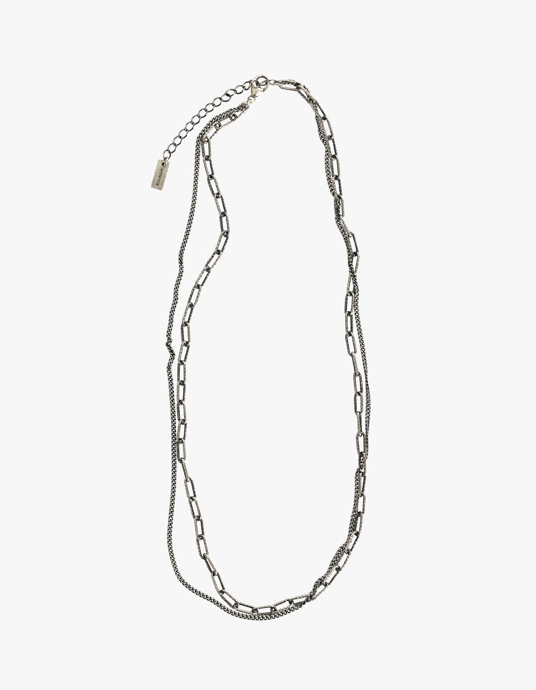 SILVER MIX CHAIN NECKLACE_VER. 04