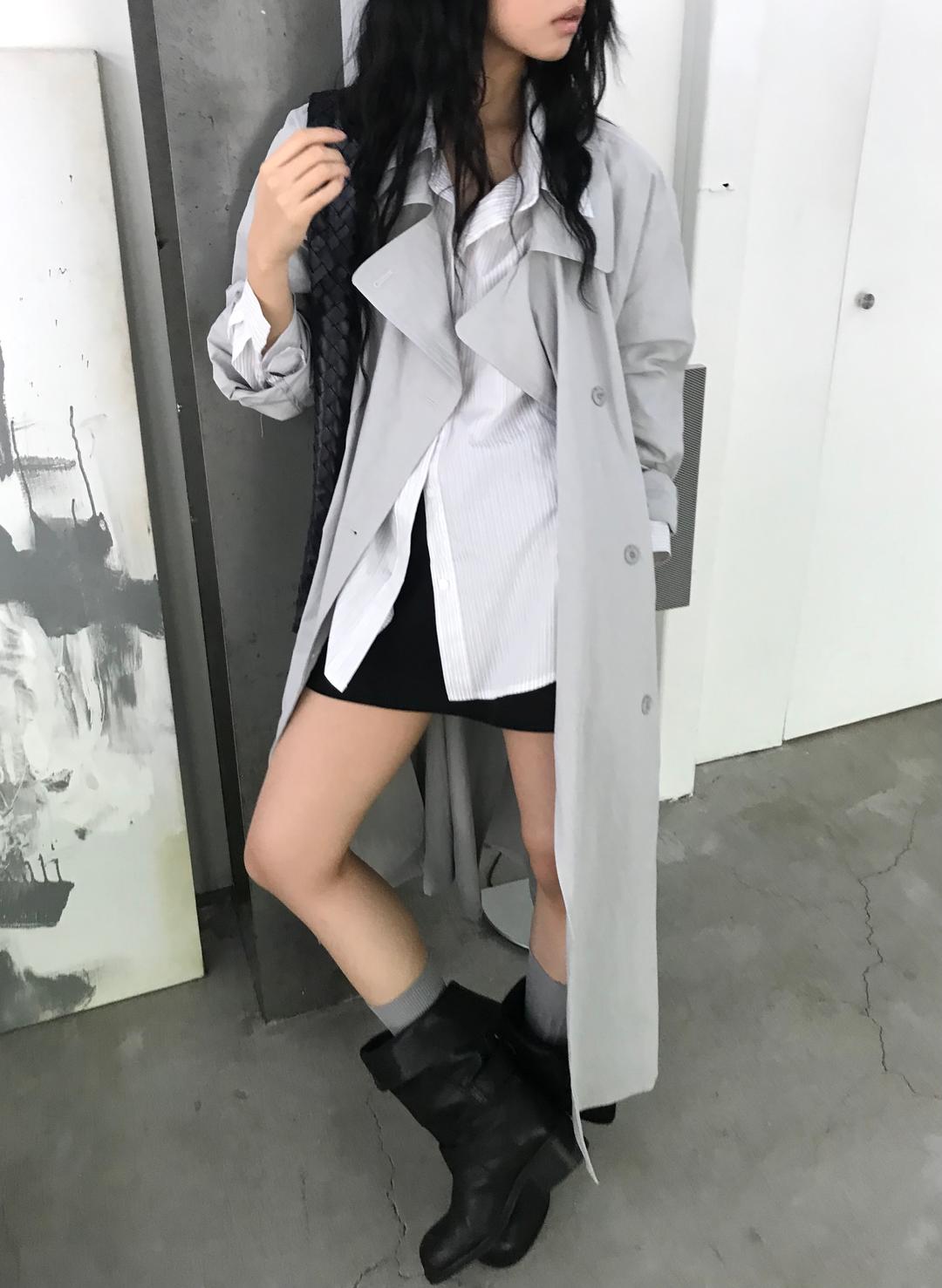 더블 오버 트렌치 코트 [2color]