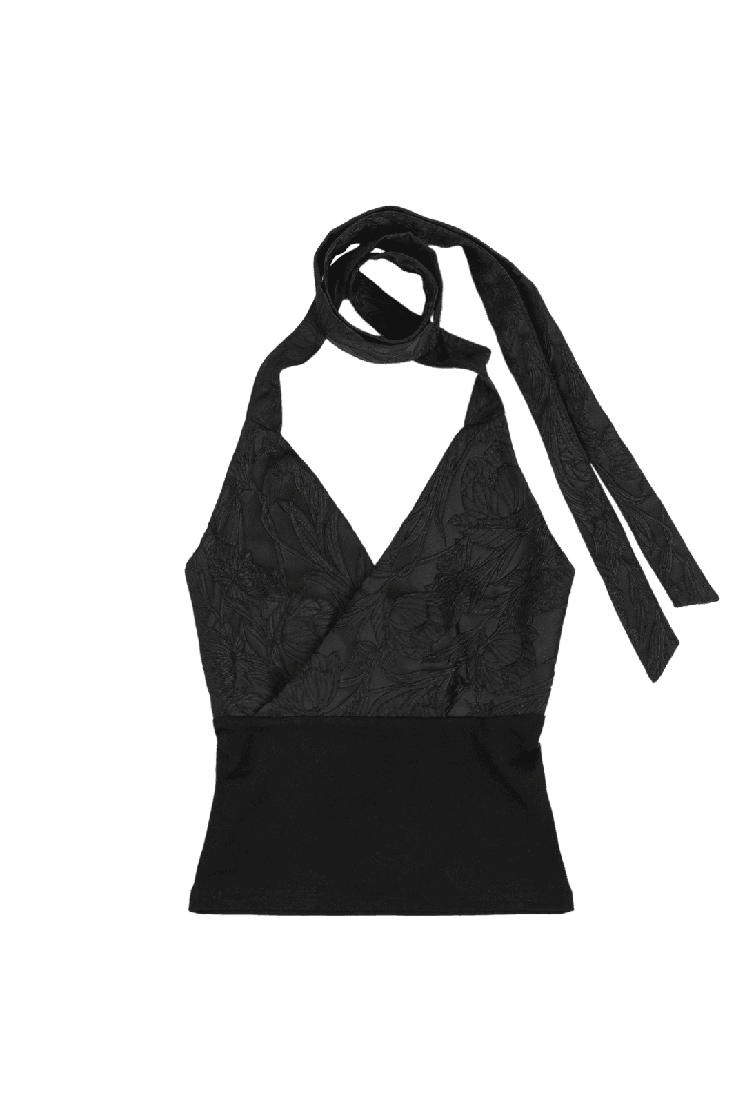 [재입고]BLACK FLOWER HALTER TOP(6.16 출고) - 달링유어배드
