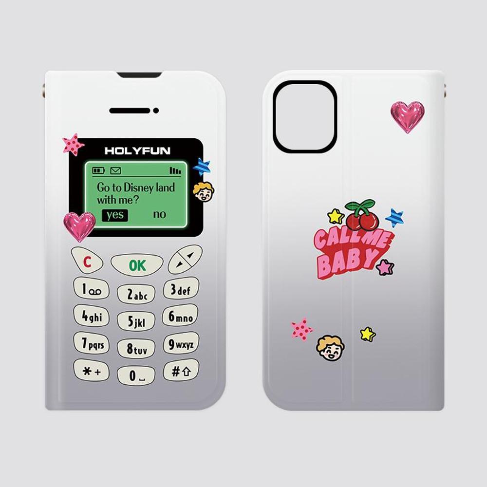 수심 아이폰 키치 빈티지 다이어리 케이스 지갑형 레트로 90s 13 프로 맥스 휴대폰