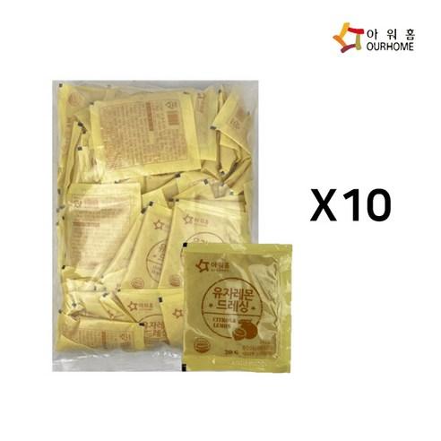 [다만세푸드] 아워홈 일회용 유자 소스 드레싱 20g x 10개 유자 드레싱, 20g, 10개