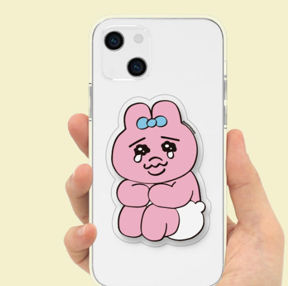 빤쮸토끼 바디타입 아크릴톡, 울먹빤쮸 캐릭터 스마트톡 핑거 귀여운 그립 톡홀더 전신