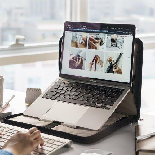 스마트 지퍼 파우치 맥북 노트북 거치대