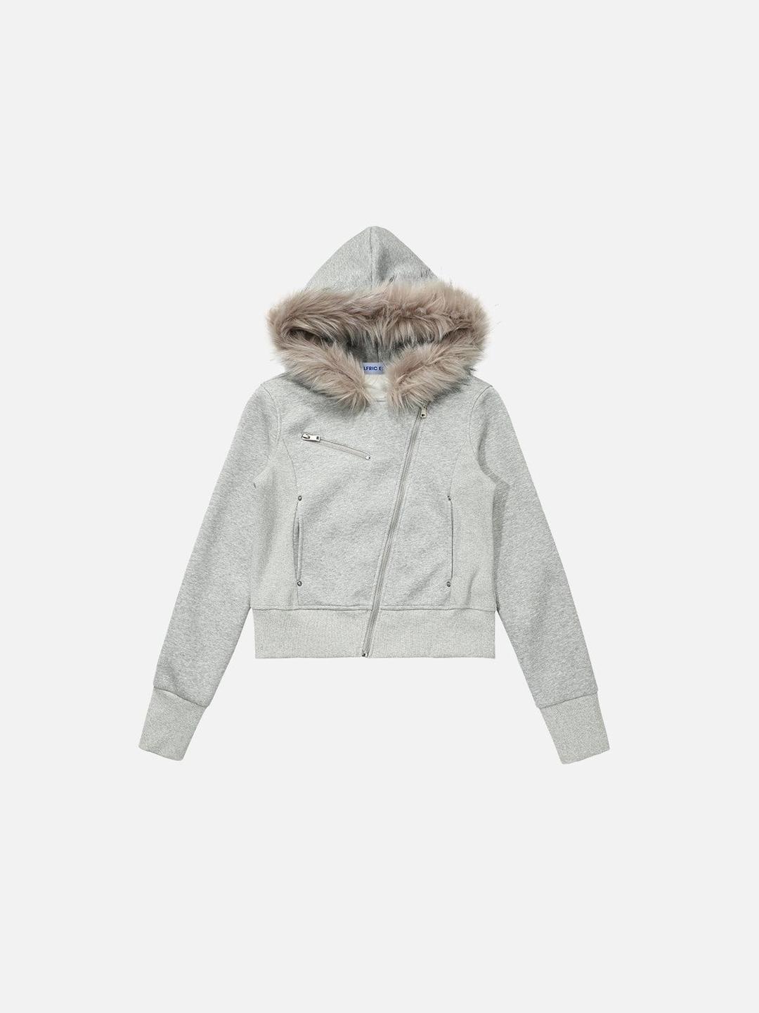 Aelfrc Eden Cropped Hoodie - Grey / XS