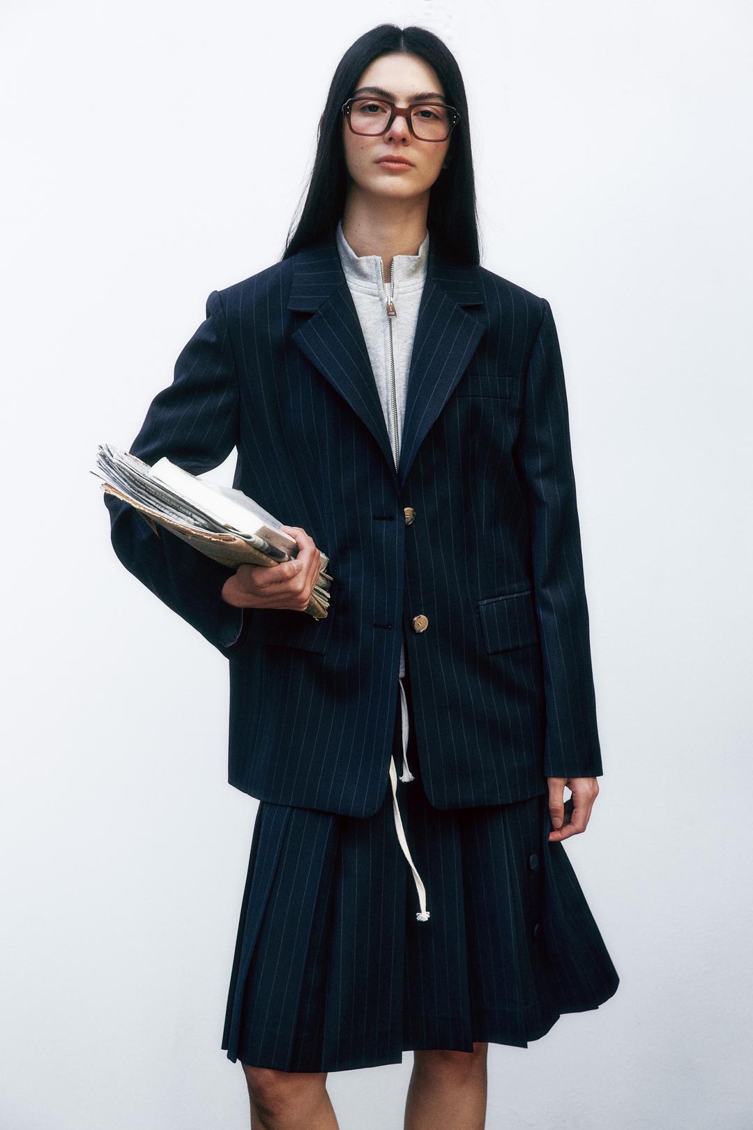 저지 레이어드 자켓