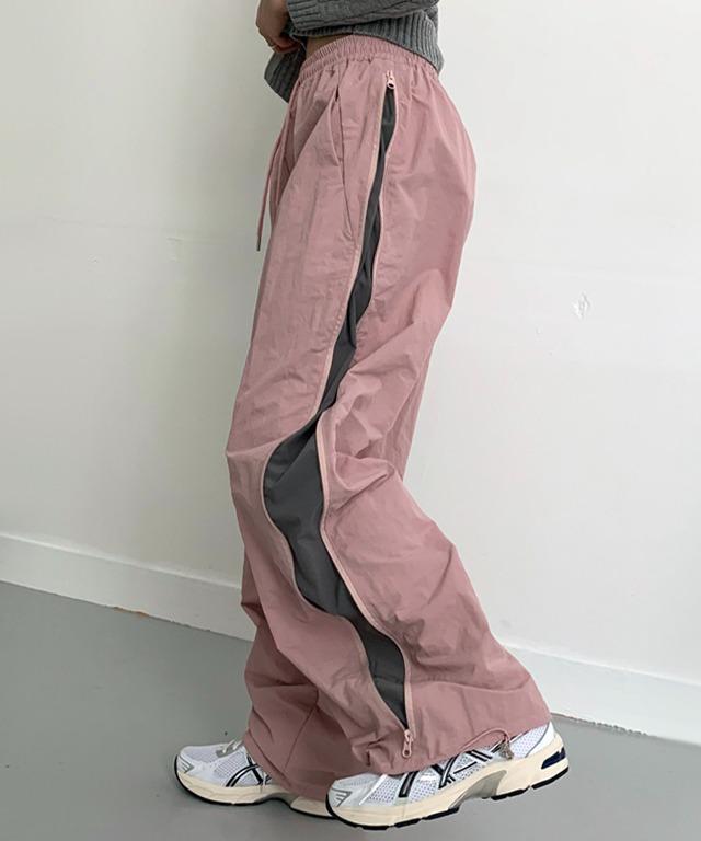 [UNISEX]유키토 지퍼 스트링팬츠