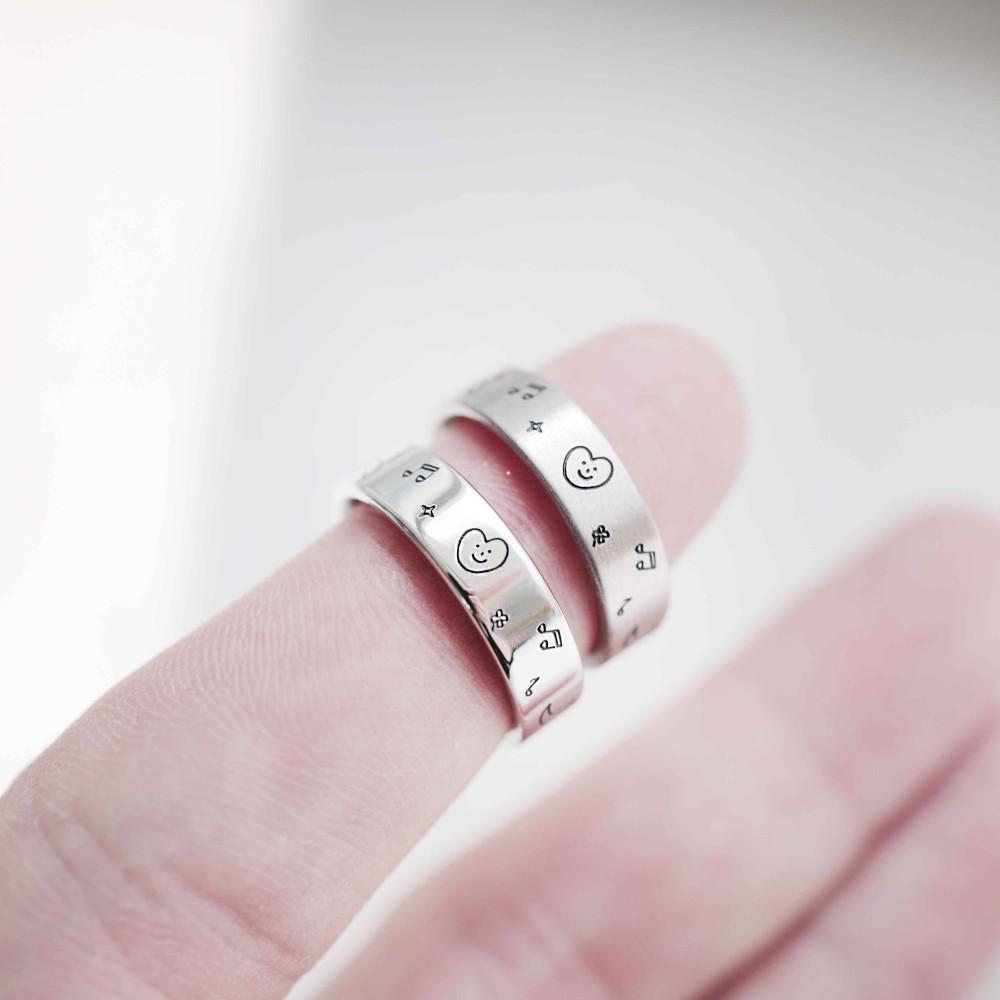 신제품 럭키 드로잉 반지 우정 커플 가족 써지컬 선물