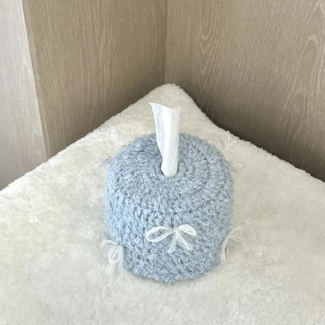 뜨개 리본 휴지케이스 티슈커버 3color