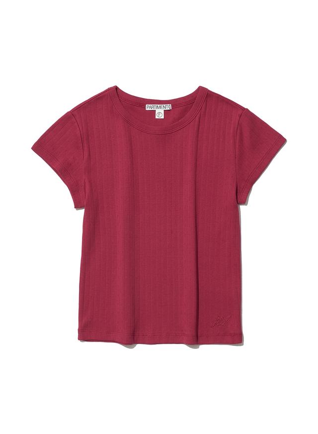 [WOMEN] LACE PUNCHING 90s SHORT SLEEVE TEE_RED